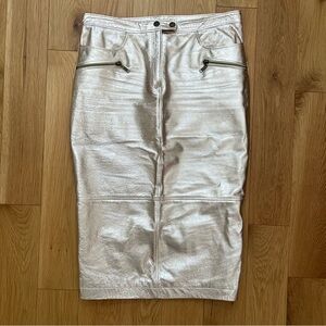 TopShop gold foil skirt
